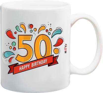 ME&YOU Gift For 50th Birthday, Unique Birthday gift for Grandfather, Grandmother, Father, Mother, Brother, Sister IZ18SRMU-1408 Ceramic Coffee Mug