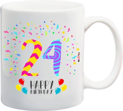 ME&YOU Gift For 24th Birthday, Personalized and Unique Birthday gift for, Boy, Girls, Cousin, Brother, Sister IZ18SRMU-1395 Ceramic Coffee Mug