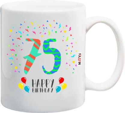 ME&YOU Gift For 75th Birthday, Unique Birthday gift for Grandfather, Grandmother, Father, Mother, Brother, Sister IZ18SRMU-1427 Ceramic Coffee Mug