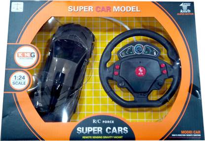 Shoppernation Fancy Remote Car Black Color With Steering Remote