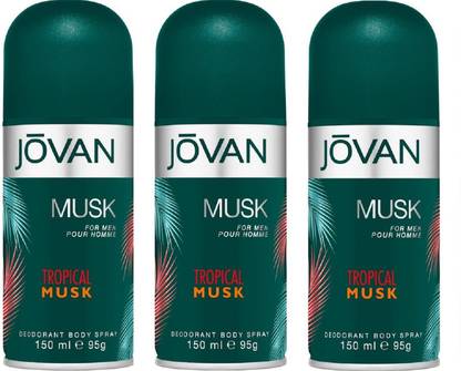 Jovan Tropical Musk Combo Deodorant Spray  -  For Men
