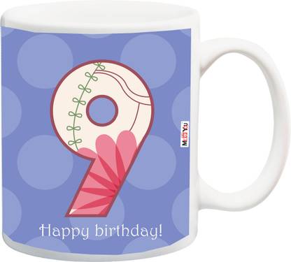 ME&YOU Gift For 9th Birthday, Personalized and Unique Ninth Birthday gift for Kids, Boy, Girls, Cousin, Brother, Sister IZ18SRMU-1454 Ceramic Coffee Mug
