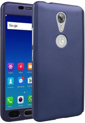 COVERBLACK Front & Back Case for COVERBLACK Ipaky 360 Degree All-round Protective Slim Fit Front And Back Case Cover for Gionee A1 Navy Bluewith Tempered Glass