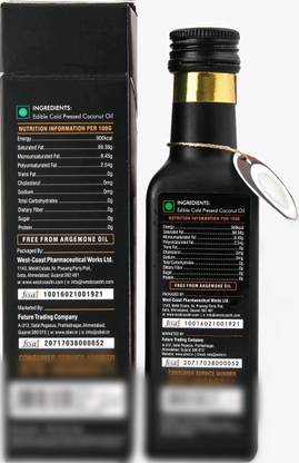 Olixir coconut100 Coconut Oil Glass Bottle