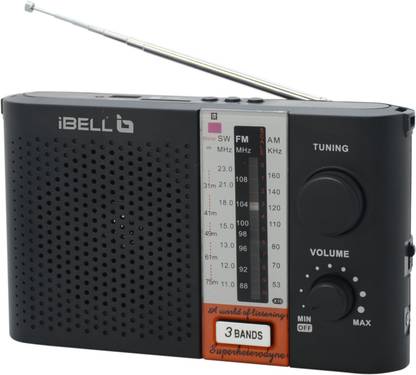 iBELL Portable FM Radio with USB\SD\MP3 Player & Dynamic Speaker FM Radio