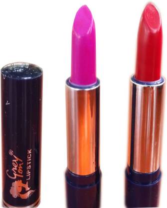 अपना नेट बाज़ार combo of 2 matte lipsticks of hot pink and red colour