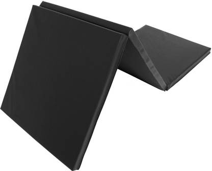 Quinergys ® 3 Part Tri-Fold Exercise Gym Mat Black 18 mm Yoga Mat