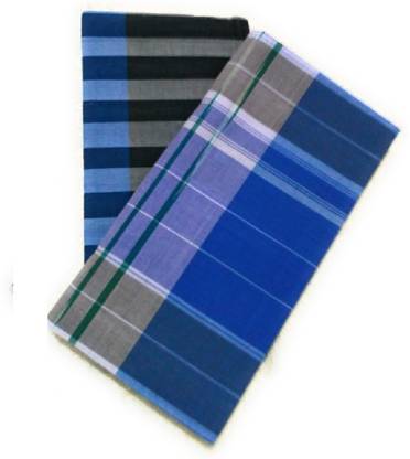 Cotton colors Striped, Checkered Multicolor Lungi