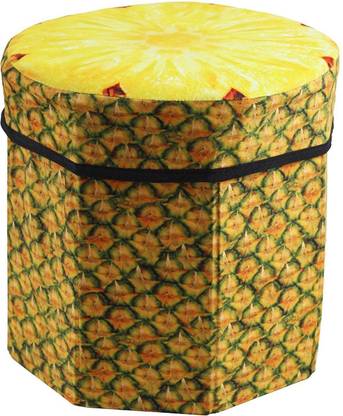 Shrih 3D Pineapple Fruit Folding Storage Organizer Stool