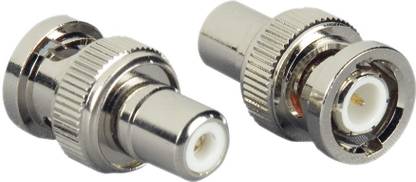 COGNANT BNC to RCA Connector + RCA Wire 5mtr for Audio and Video Wire Connector