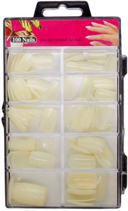 One Personal Care Pack of 100 Oval Artificial Tip Enhancements | Re-size-able | #DIY Cream Beige