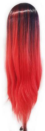 FULLY Double Shaded Mannequin Head For Practice Different  Style Can Be Cut / Curled etc. (Black-Red) Hair Extension