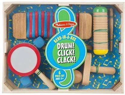 edu-toys Melissa & Doug Band-In-A-Box Drum! Click! Clack! 8962