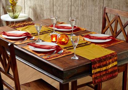 stoa paris Table Linen Placemat Napkin Sets 12 pc Multicolor Cloth Napkins