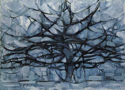 The Gray Tree - "Piet Mondrian's Paintings Collection" - Premium Quality Poster For Home And Office Décor Paper Print