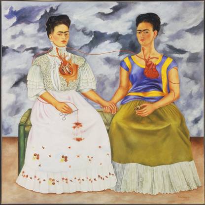 The Two Fridas - Las dos Fridas - "Frida Kahlo's Paintings Collection" - Premium Quality Poster For Home And Office Décor Paper Print
