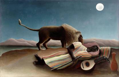 The Sleeping Gypsy - "Henri Rousseau Paintings Collection" - Premium Quality Poster For Home And Office Décor Paper Print