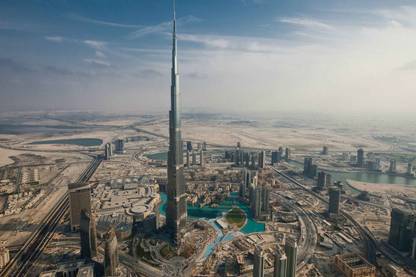 Exclusive AZOHP1620 Burj Khalifa Dubai City View Full HD Poster Latest Best New Look Beautiful Scenery Paper Print