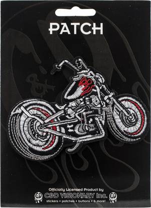 C&D Visionary Patch - Black Chopper Motorcycle 3.5"X2"