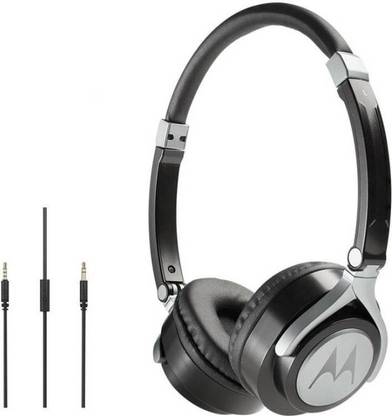 MOTOROLA Pulse 2 Wired Headset with Mic (Black, Over the Ear) Wired