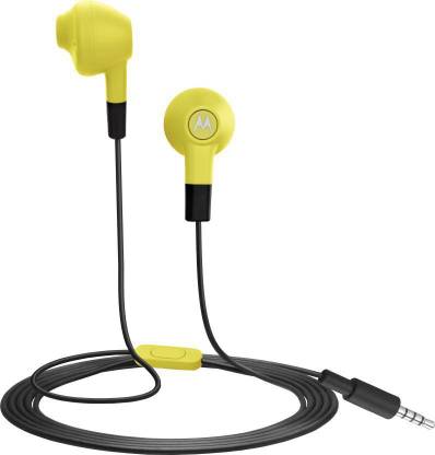 MOTOROLA Lumineers Wired Headset with Mic (Lemon Lime, In the Ear) Wired