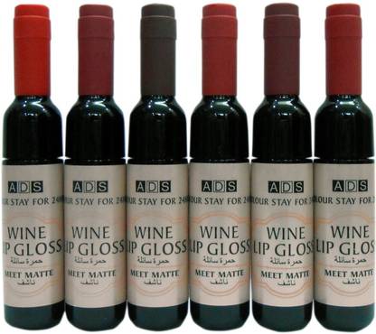 ads Matte Wine Lipgloss set of 6