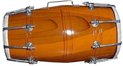 Handmade Wood Dholak Indian Folk Musical Instrument Drum Nuts N Bolt