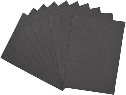 Paraspapermart 75 GSm Black Paper/Black Chart paper pack of 100 Sheets Unruled A4 75 gsm A4 paper