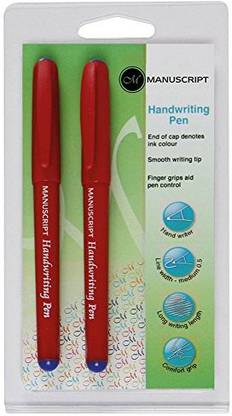 Manuscript Pen Handwriting Pens 2 Per Package - Blue