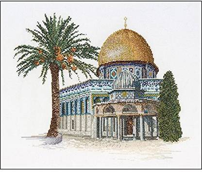 Thea Gouverneur Dome Of The Rock On Aida Counted Cross Stitch Kit-11.5"X9.75" 18 Count
