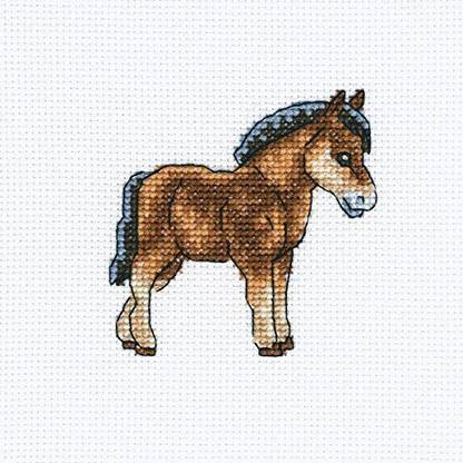 RTO Dutch Horse Counted Cross Stitch Kit - 4"X4" 14 Count