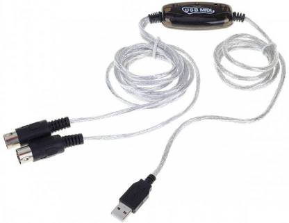 TECHGEAR Micro USB Cable 1.8 m Midi Interface Adapter 1.8m - Connect Keyboard Piano To Windows Mac PC