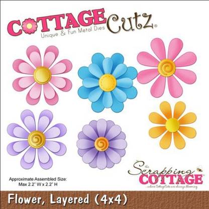 Cottagecutz Die - Layered Flower 2.2"X2.2"