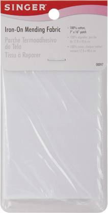 Singer Notions Iron - On Mending Fabric 7"X16" - White
