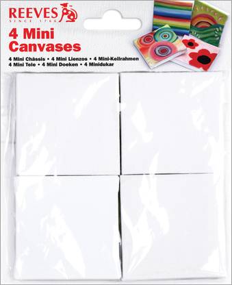 Reeves Mini Canvas 4 Per Package - 2.5"X2.75"