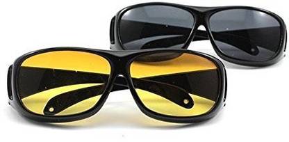 LUMONY Day Night HD Vision Goggles Anti-Glare Polarized Sunglasses Men/Women Driving Glasses Sun Glasses UV Protection Car Drivers Motorcycle Goggles