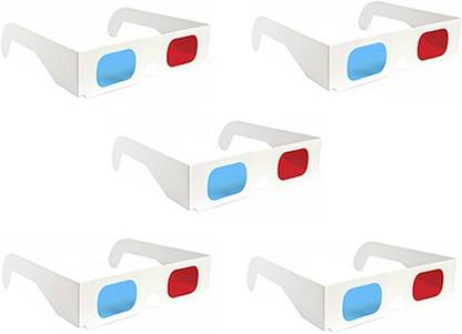 Gadget Hero's 5 Pc. Anaglyph 3D Paper Video Glasses