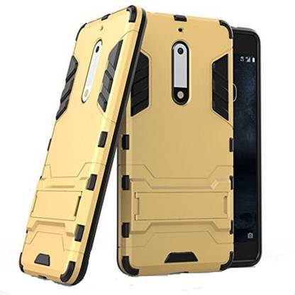 MODIK Back Cover for Nokia 5 Heavy Duty D 3 Robot Kickstand Cover Shockproof Military Grade Armor Defender Series Dual Protection Layer Hybrid TPU + PC Kickstand Back Case Cover Robot Series