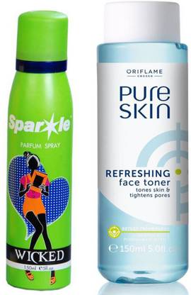 Oriflame Sweden Pure Skin Refreshing Face Toner 150ml (32648) With one sparkle perfume spray 150 ml