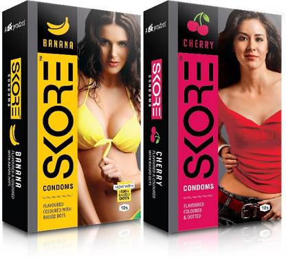 SKORE Dotted ( Banana, Cherry ) Condom