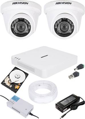 HIKVISION 2MP HD 4 CHANNAL DVR DS-HGHI-F1 & 2Pcs DOME 1080p DS-COT-IRP Camera COMBO KIT Security Camera
