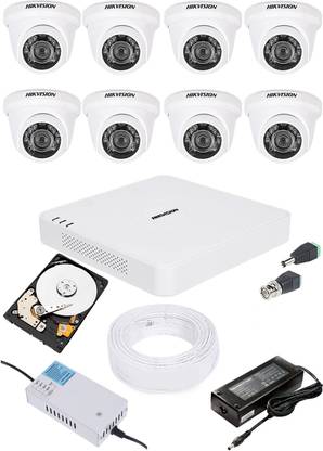 HIKVISION 2MP HD 8 CHANNAL DVR DS-HGHI-F1 & 8Pcs DOME 1080p DS-COT-IRP Camera COMBO KIT Security Camera