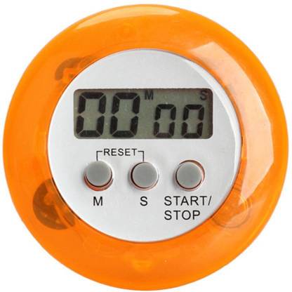 RHONNIUM ®Papaya whip - Round Magnetic LCD Digital Kitchen Countdown Timer Alarm with Stand Timer Stop Watch Clock Digital Kitchen Timer