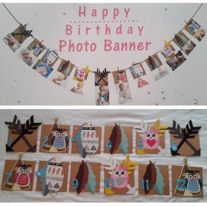 PartyManiacs Month Photo Frame Banner Banner