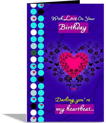 alwaysgift Darling You're My Heartbeat Greeting Card Greeting Card
