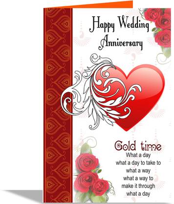 alwaysgift Happy Wedding Anniversary Greeting Card Greeting Card