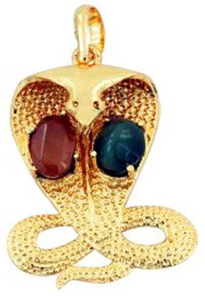 Shopping Store Shopping store Rahu Ketu (Kaal Sarp dosh nivaran) HESSONITE & CATS EYE Gemstone panch dhatu Kalsarp Locket Cat's Eye Stone Locket