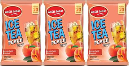 Waghbakri Tea, 250g ( Pack of 3 ) Peach Iced Tea Pouch