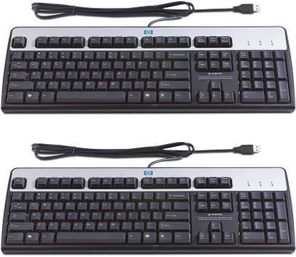 HP KU0316 Wired USB Standard Desktop Keyboard Compatible with Desktop, Laptop, Mac