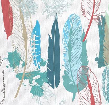 Letsfabify 2409 Feathers 100% Cotton Fabric for Sofa, Curtains, Cushions and more Sofa Fabric